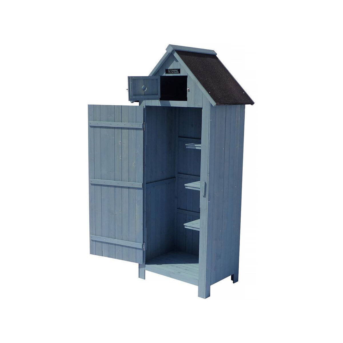 Armoire de jardin "Cabanon" - 77 x 54.5 x 179 cm - Bleu ciel