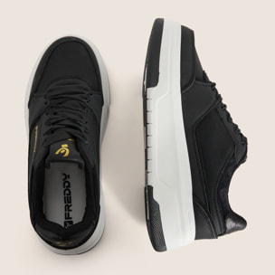 Sneakers in Similpelle e Velluto con Dettagli Metallizzati