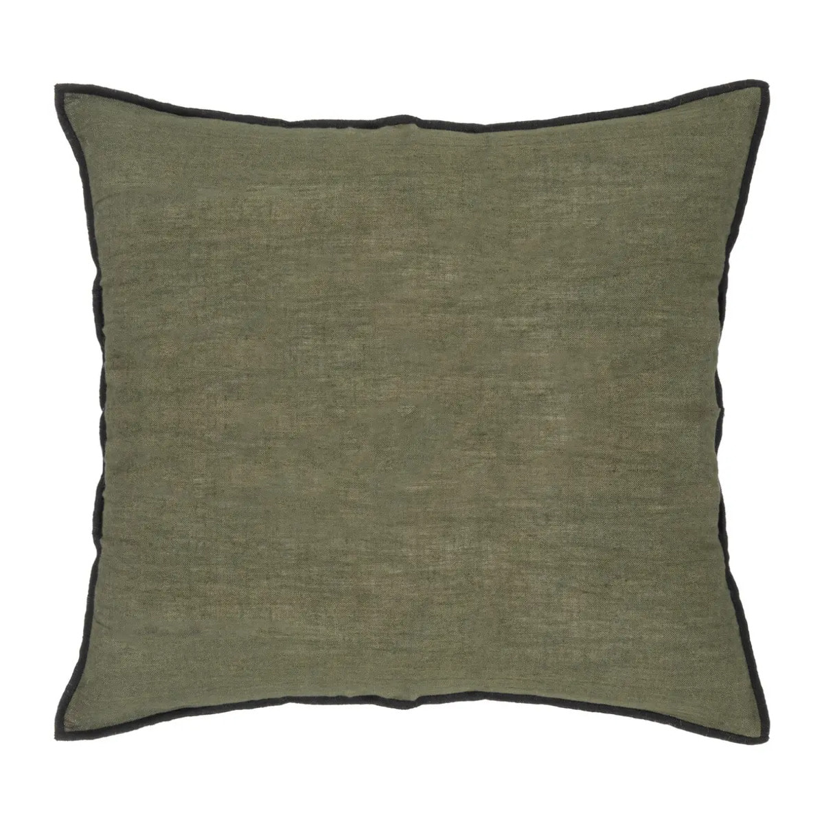 Coussin "Linah" coton vert kaki 45x45cm