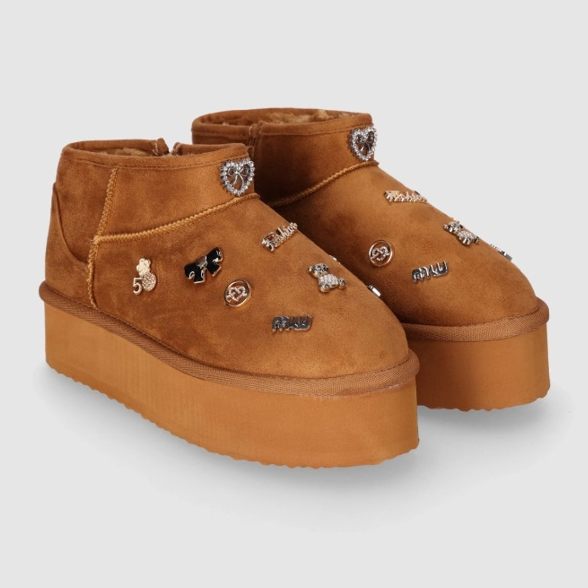 Botines de Tejido - Cuero - Tacón: 3 cm