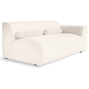 Felix - module d'assise droit en tissu texturé - Beige