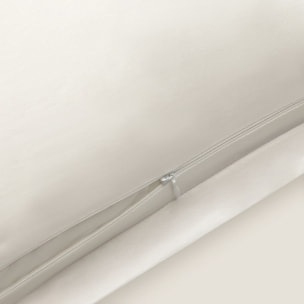 Funda de cuadrante jacquard flores Dreja color marron beige 100% Algodón