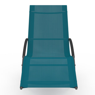 Transats à bascule Malawi bleu canard - lot de 2