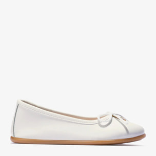 Girl's Beige Bow Ballerinas Napa B&W