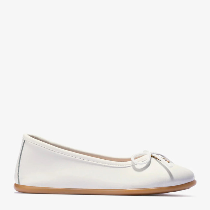 Girl's Beige Bow Ballerinas Napa B&W