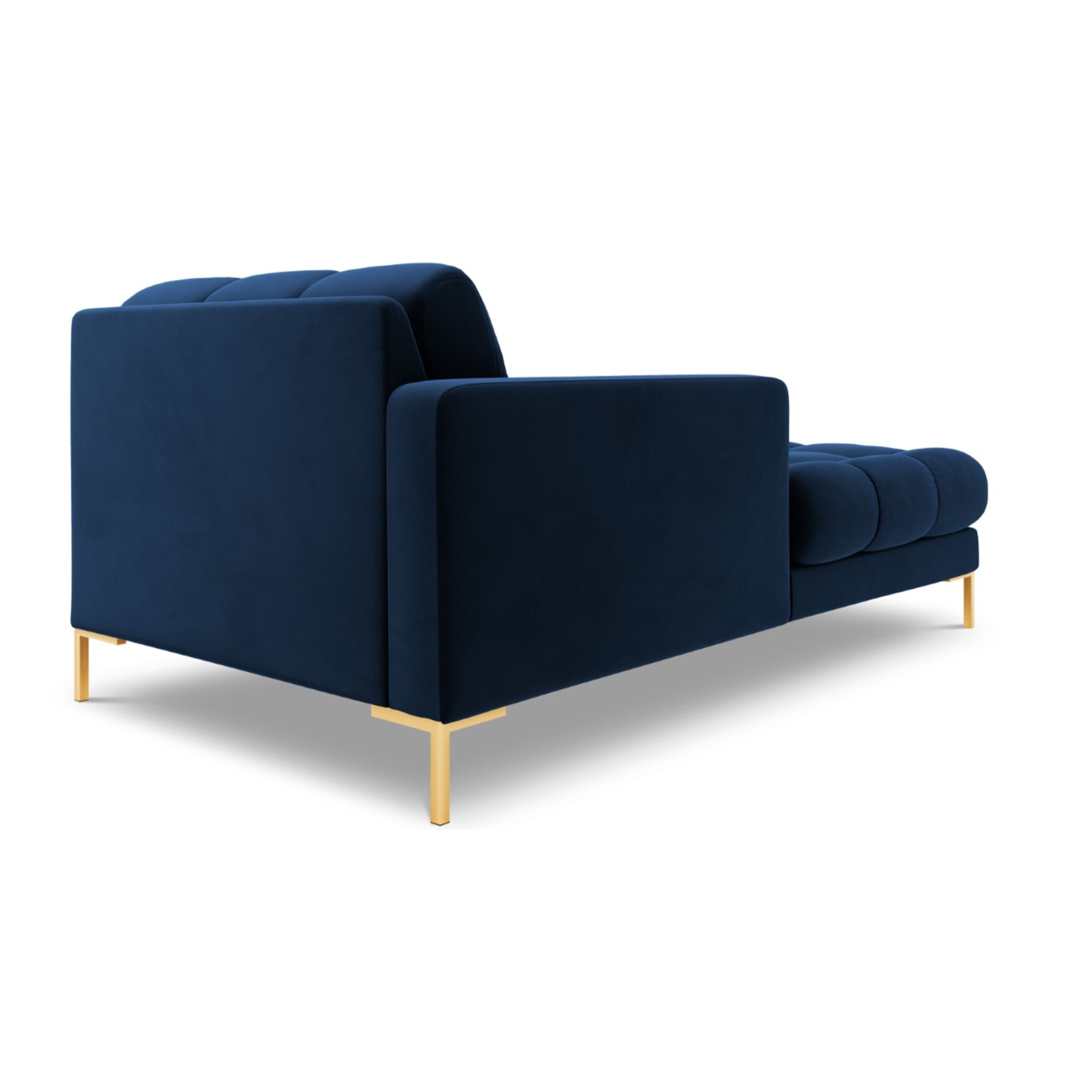 Méridienne gauche "Bali" en velours bleu roi
