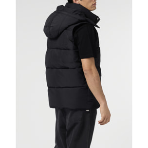 PHILIPP PLEIN Nylon Puffer Vest Gothic Plein