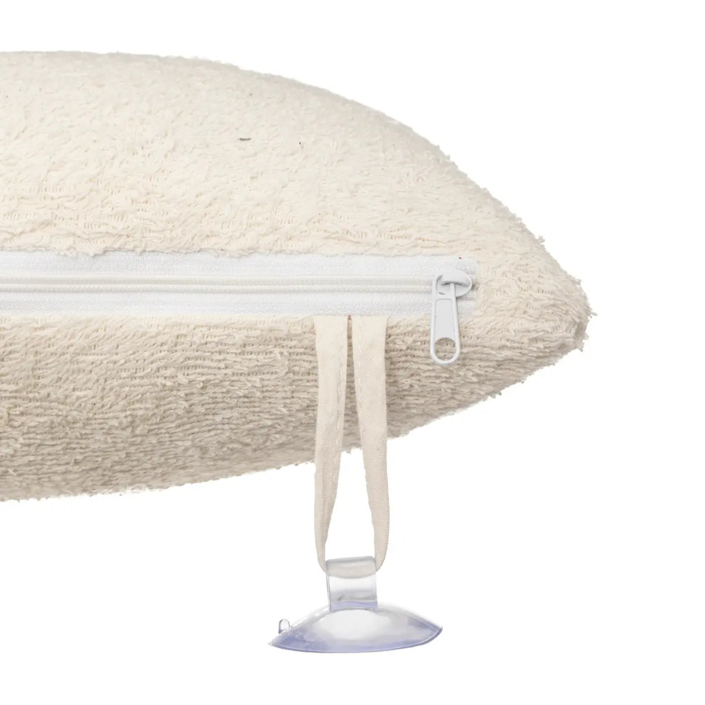 Oreiller de bain coton fixation ventouse