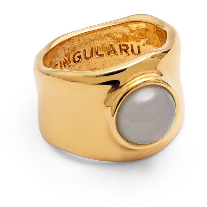 Anillo My Blue Stone Baño Oro