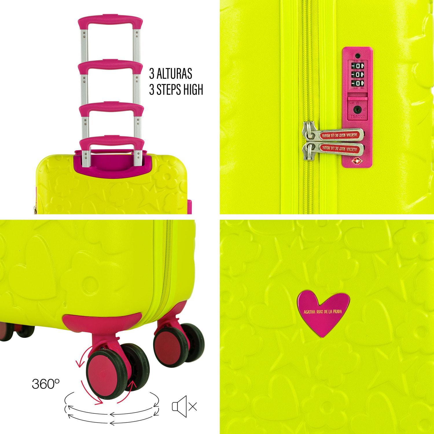 Juego De Maletas Pc Agatha Ruiz De La Prada Iconic Pistacho