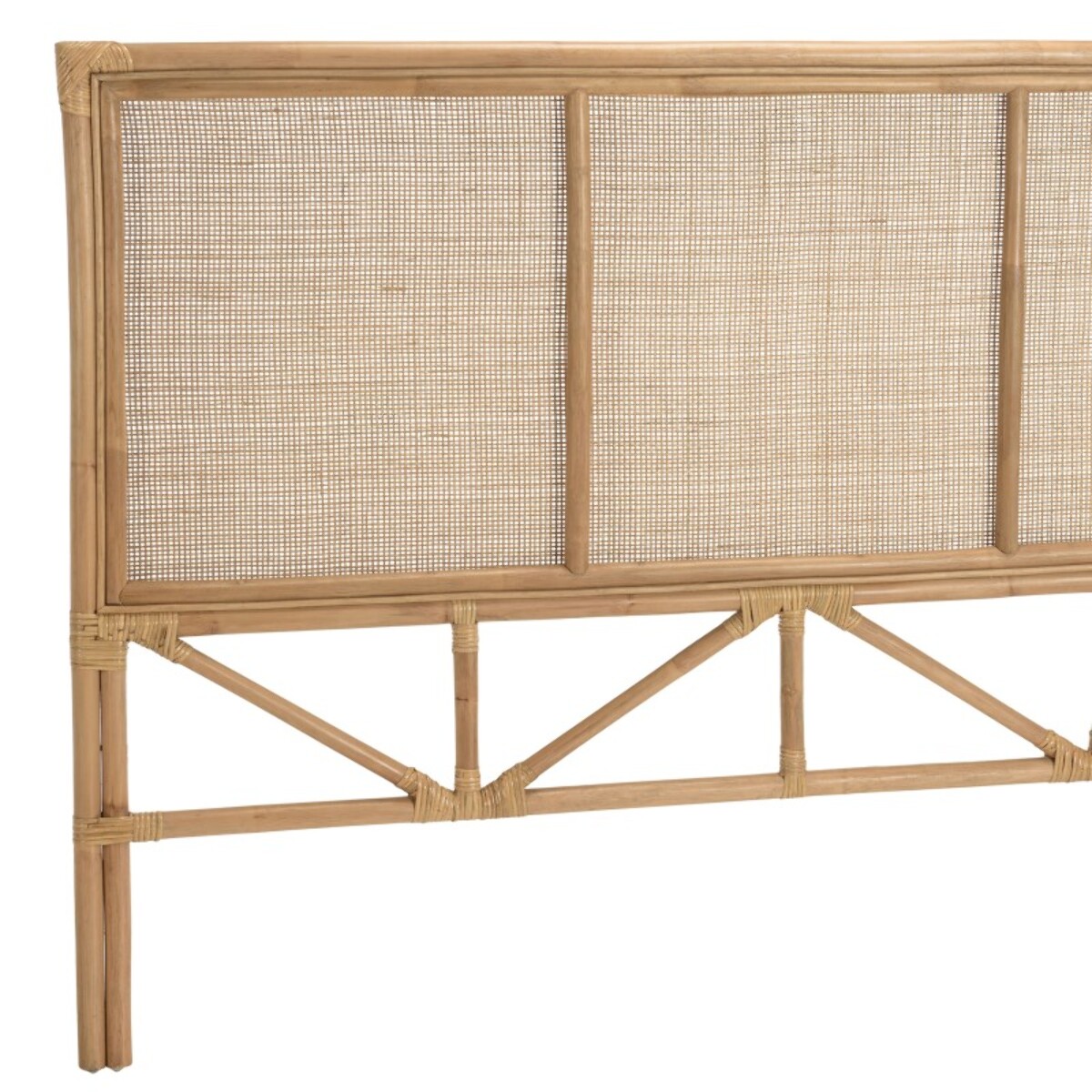 KALLY - Tête de lit rect. 140/160cm 'cannage' rotin couleur brun miel