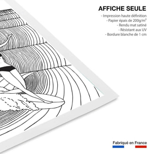 Poster surfeuse nose-riding Affiche seule