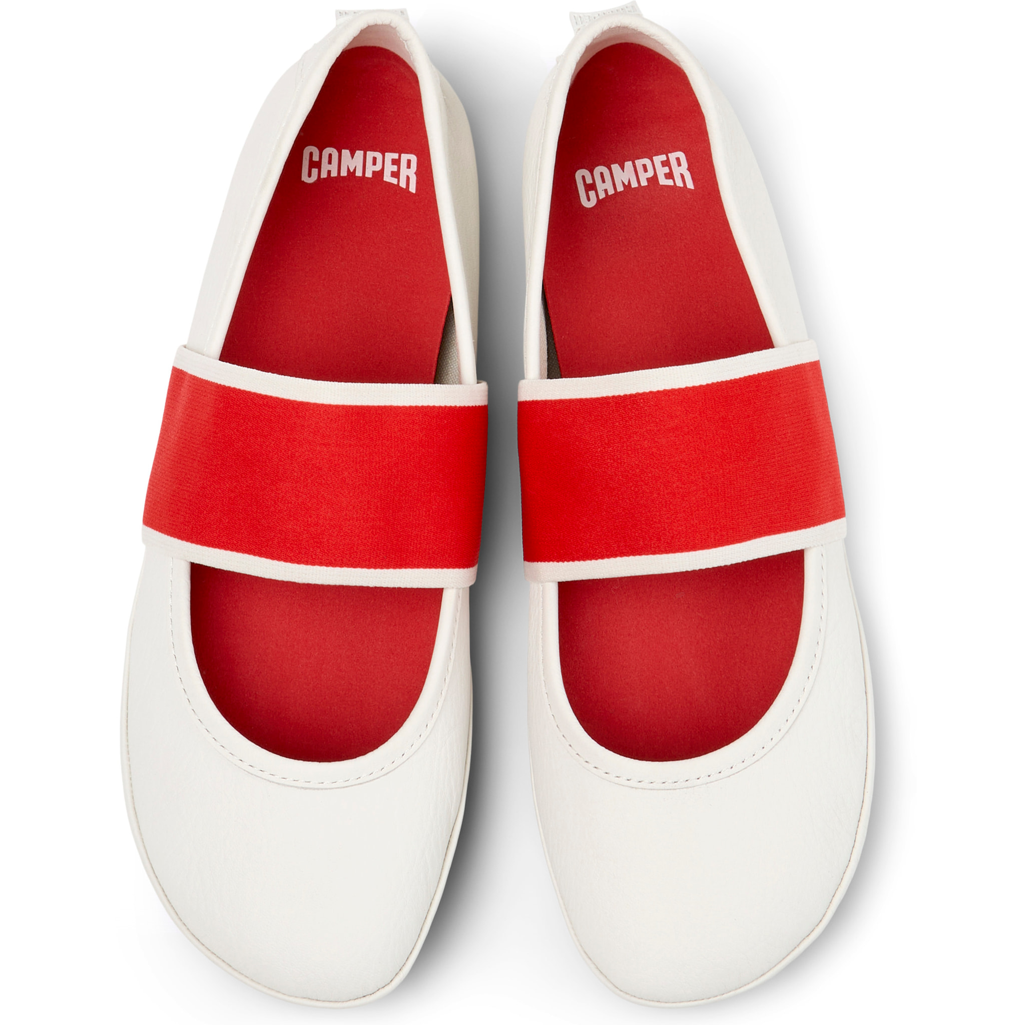 Bailarinas - CAMPER Right Nina - Blanco - Cuero liso