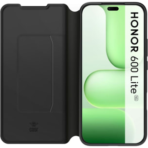 Etui avec cordon CASR HONOR 600 Lite Folio Noir + Dragonne