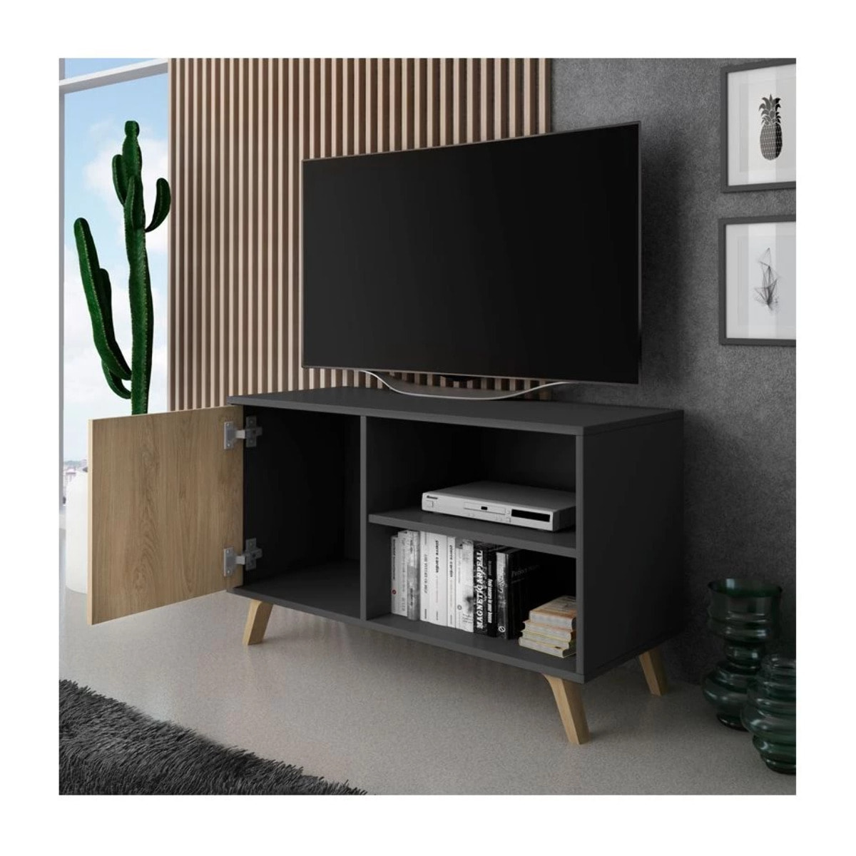 Mueble TV Wind 100 Gris Antracita - Puccini