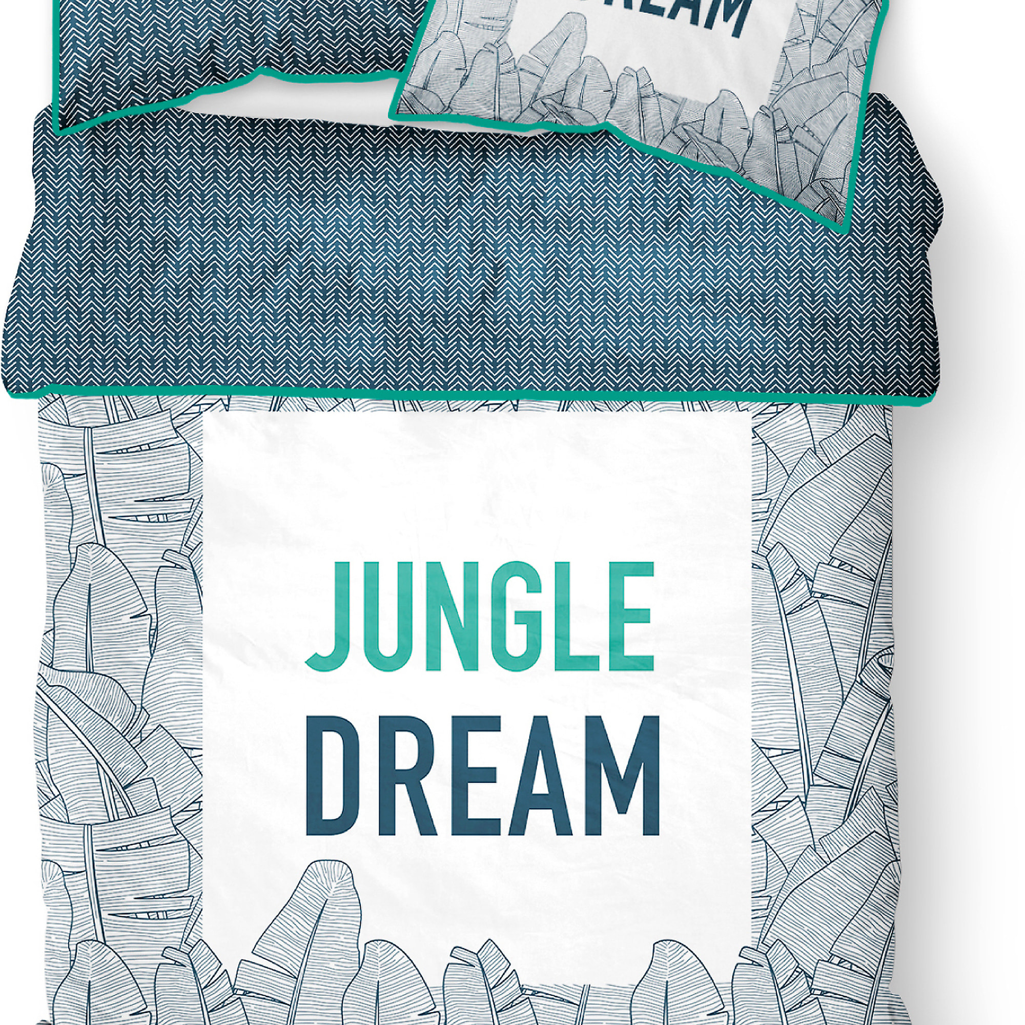 Parure Housse De Couette 100% coton 3pcs Jungle Dream