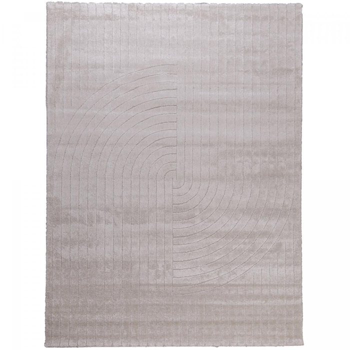Tapis d'entrée 80x150 CERNAN Beige, tapis ton sur ton moderne