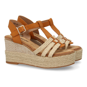 Sandalia de Cuña de Yute para Mujer, Comodas y Elegantes, Diseño Moderno
