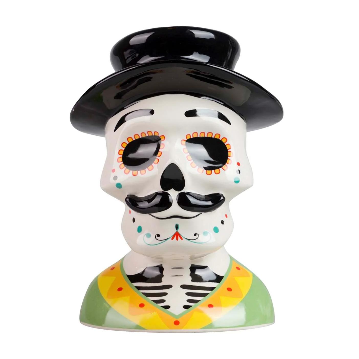 Maceta Ceramica Calavera 19x17x26 Cm