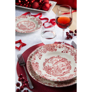 Set 6 tovagliette tonde 36 cm Excelsa – Round, Polipropilene Rosso