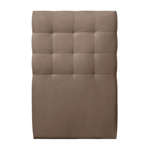 Lit avec tête de lit capitonnée velours et sommier tapissier Ep14