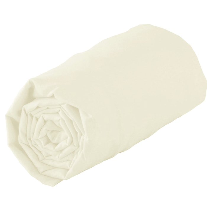 Drap housse 100% coton bio bonnet 30 cm - Sable