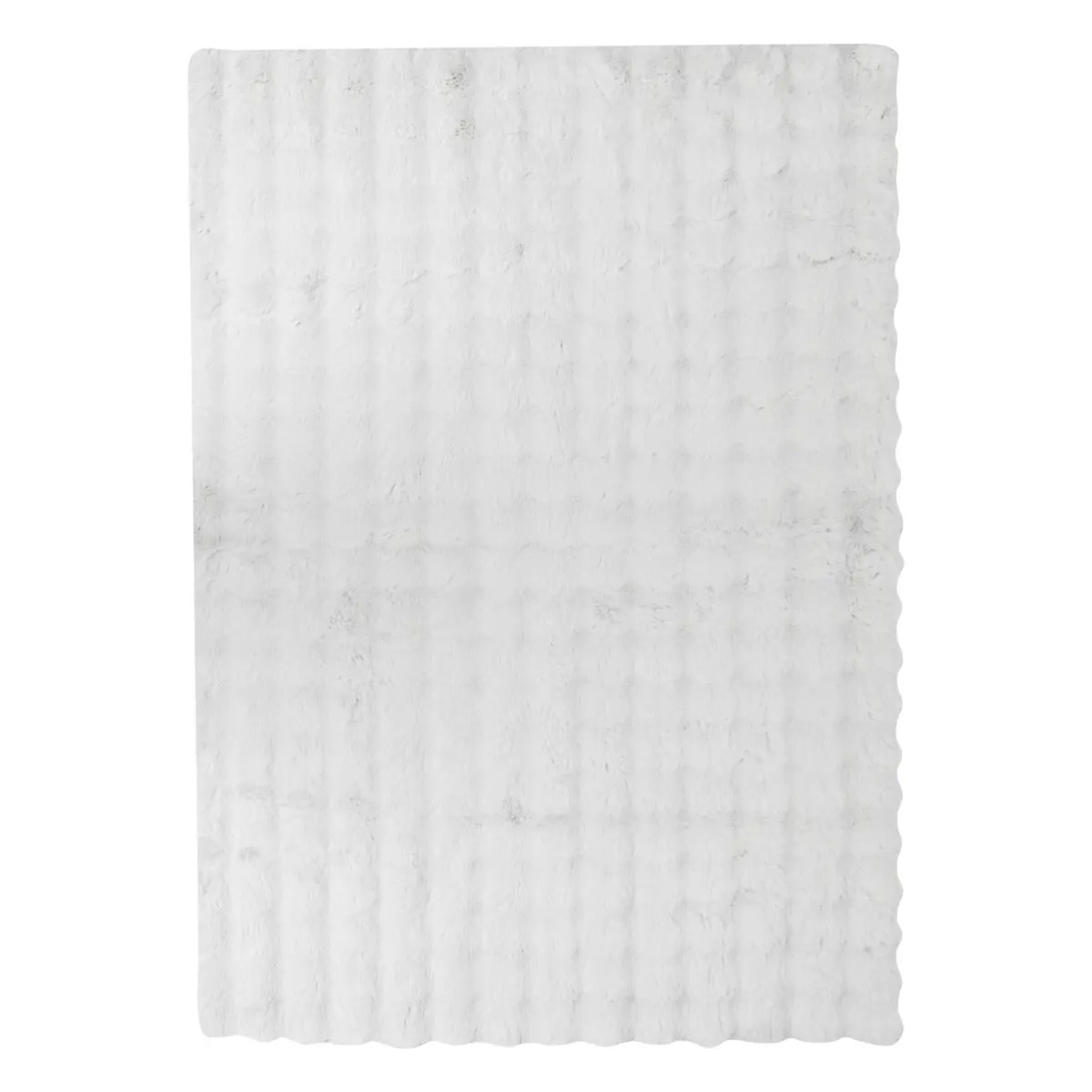 Tapis fausse fourrure 3D Zephy blanc 170x120cm