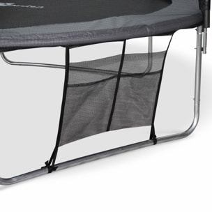 Trampoline 430cm gris avec filet de protection.  échelle. bâche. filet pour chaussures. kit d'ancrage - Vénus XXL- Trampoline de jardin 430 cm 4m| Qualité PRO|Normes EU