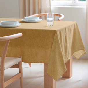 Nappe jacquard unie antitache INDRA OCRE