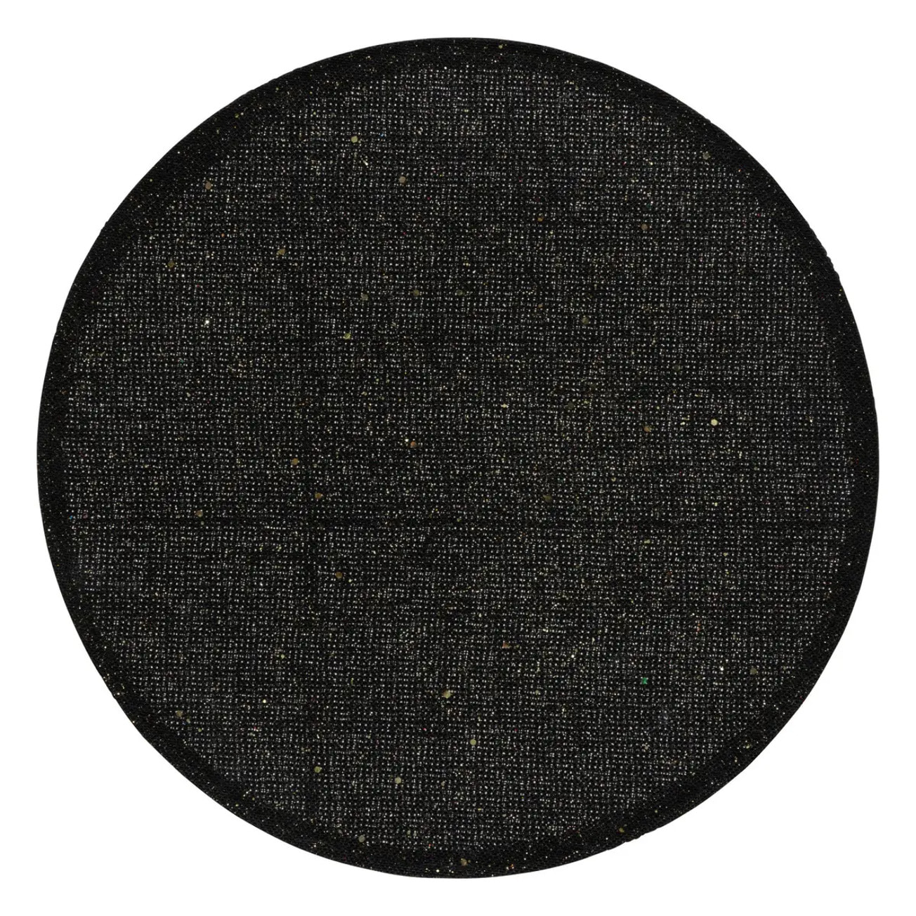 Set de table effet jute 38cm noir