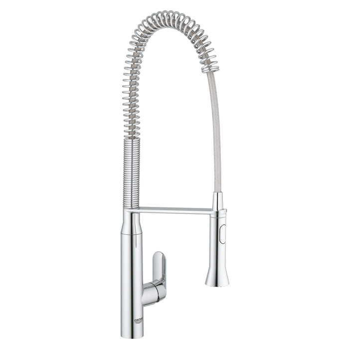 GROHE Mitigeur évier bec haut K7 - avec ressort - 2 jets - H : 67,4 cm