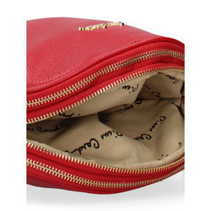 Borsa a tracolla da donna Made in Italy - Modello Cordelia Pro - 100% pelle - 22.5 x 17.0 x 9.5 cm