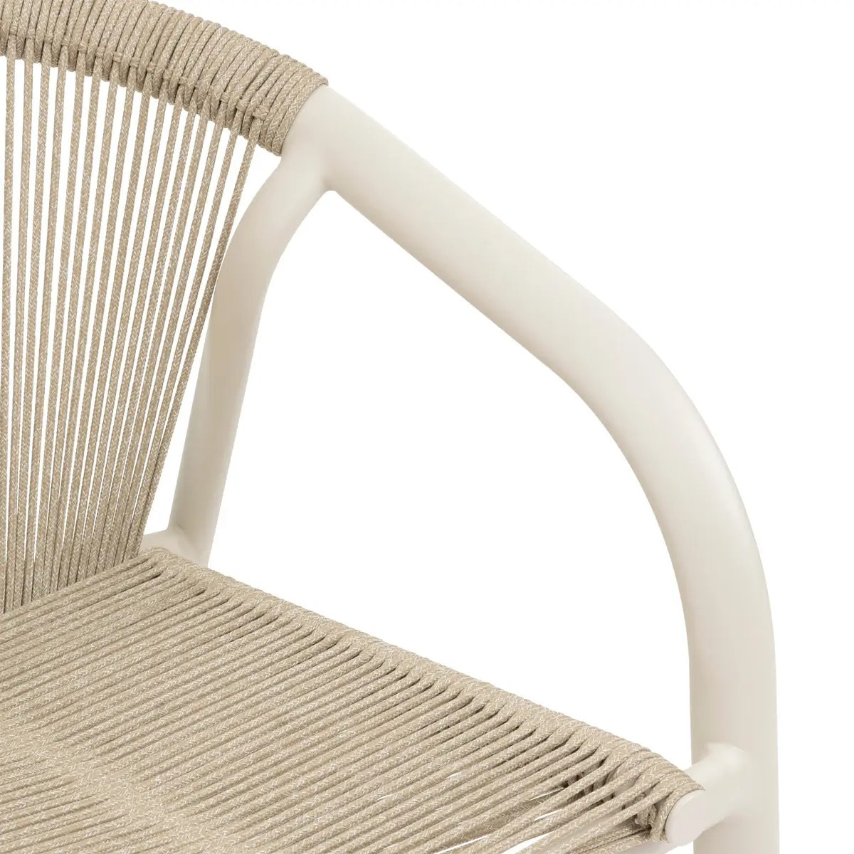 Fauteuil de jardin empilable "Riu" argile & beige aluminium