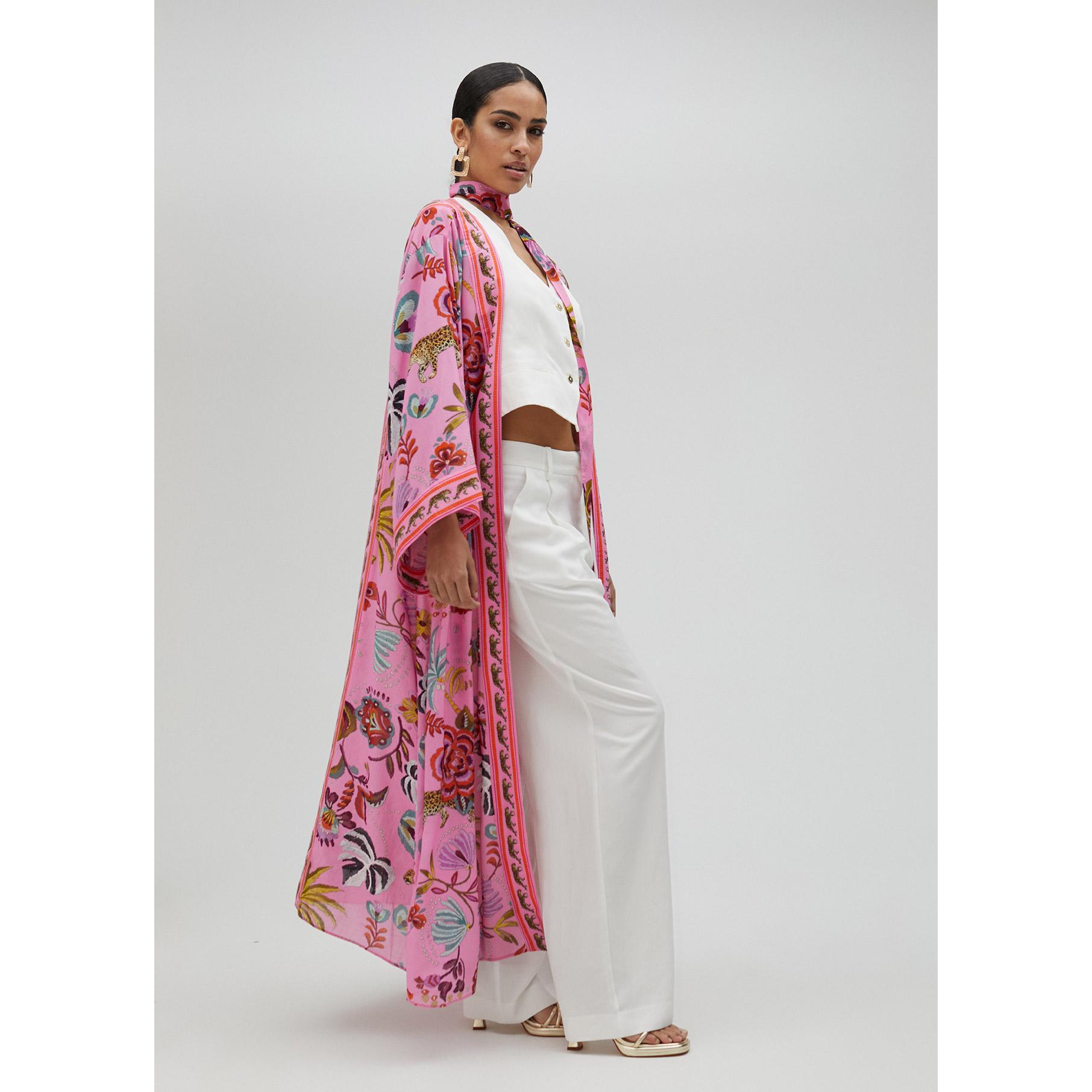Kimono lungo tropicale