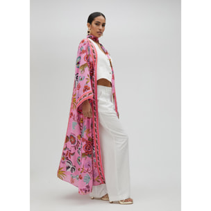 Kimono lungo tropicale