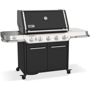Barbecue gaz WEBER Summit FS38 E black 5 brûleurs sur chariot, 91x49 cm réchaud latéral