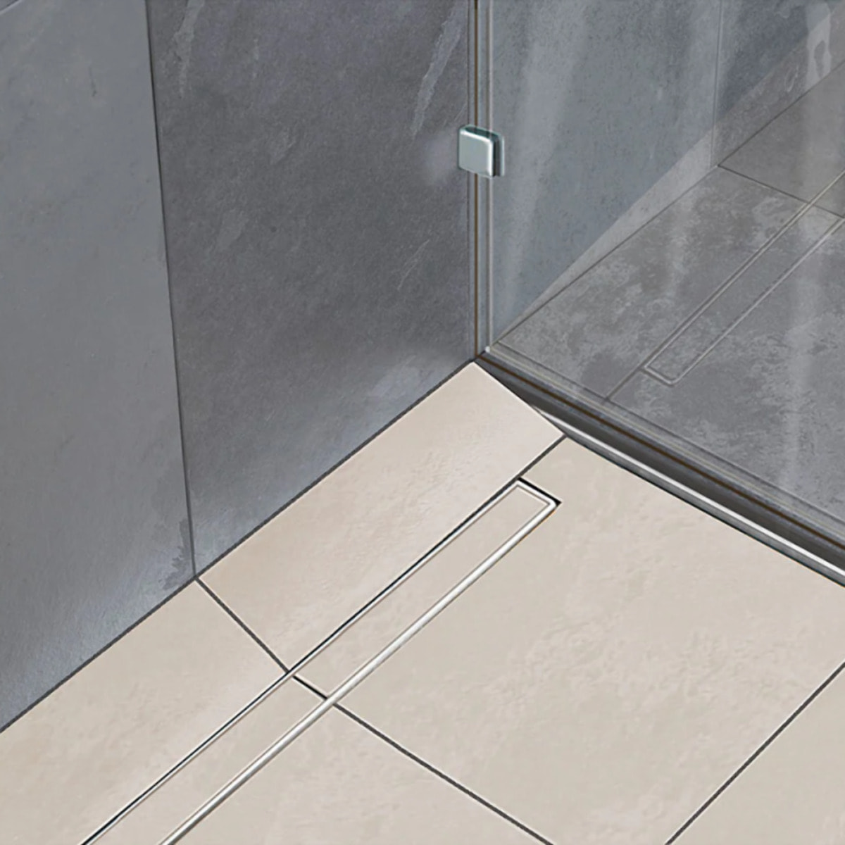 WEDI Barrette de finition à carreler pour évacuation linéaire 80 cm inox brossé Fundo