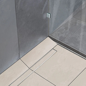 WEDI Barrette de finition à carreler pour évacuation linéaire 80 cm inox brossé Fundo