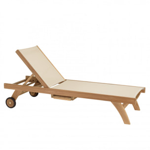 HARRIS - Bain de soleil textilène couleur beige