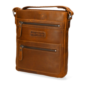 Borsa a tracolla da uomo In Vera pelle Made in Italy 23x29x6 cm