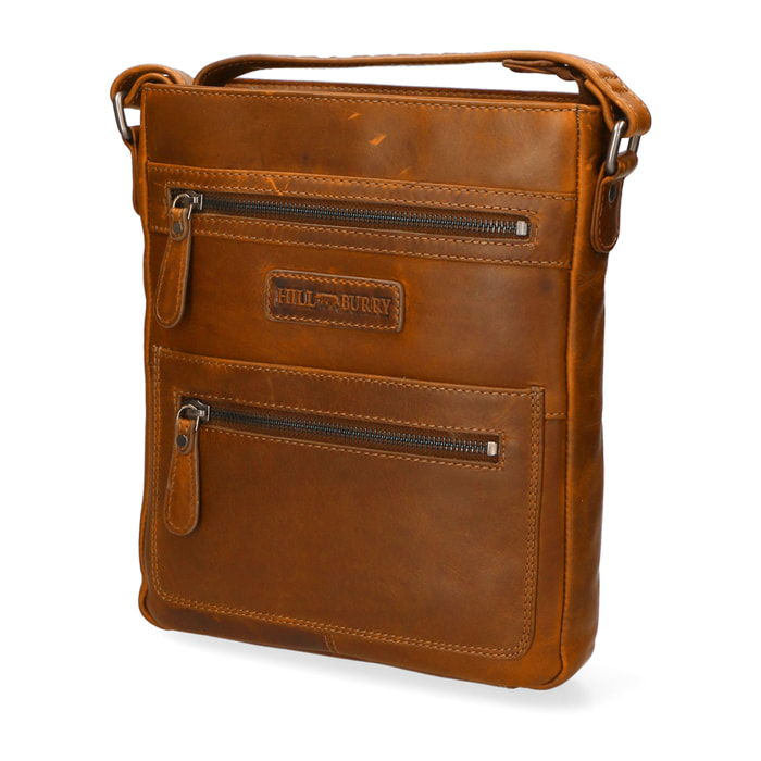 Borsa a tracolla da uomo In Vera pelle Made in Italy 23x29x6 cm