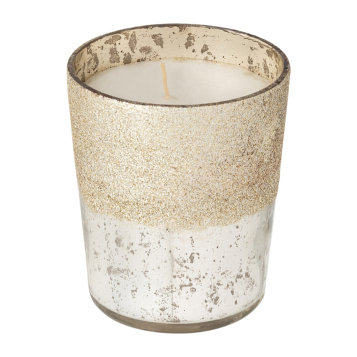 J-Line bougie parfumée Deluxe - verre - argent – small – 48H