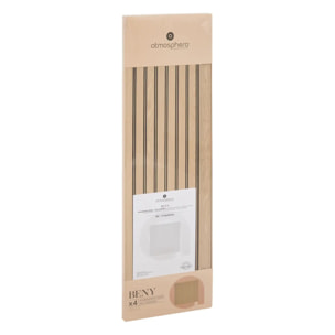 Lot de 4 panneaux soubassement Beny rectangulaire 24x100cm beige