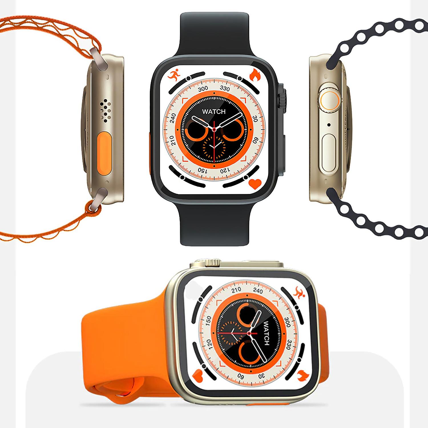 Smartwatch TRAIL S con misuratore di ossigeno nel sangue e tensione, notifiche app, schermo 1,83. Cinturino in fascia mare.