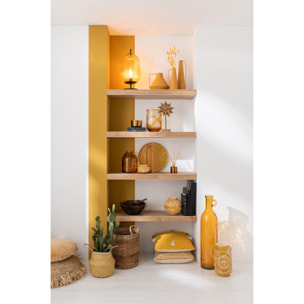 J-Line vase Bouteille Cylindre - verre - ocre - 75 cm de hauteur