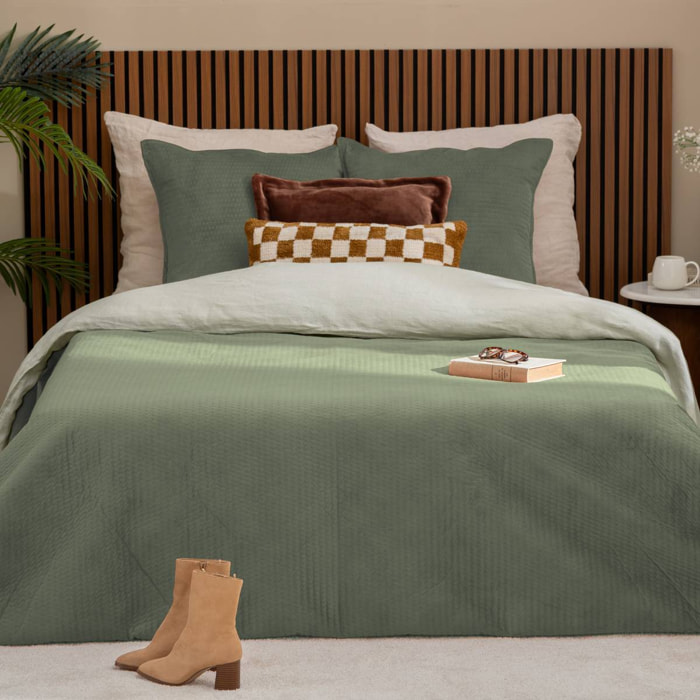 Dessus de lit Lilou vert céladon 260x240cm