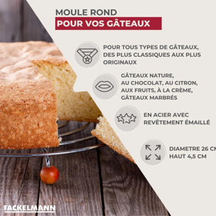 Moule à manqué émaillé 26 cm Fackelmann