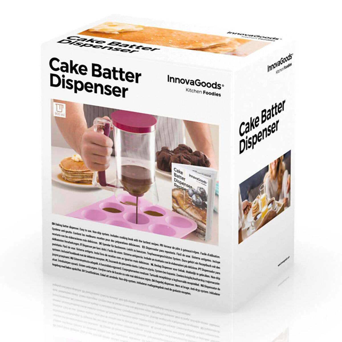 Carafe Distributrice de Pâte à Pâtisserie avec Livre de Recettes InnovaGoods