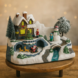 Well home - casa de luces de pueblo navideño