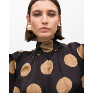 Camicia con Manica a Palloncino e Pois